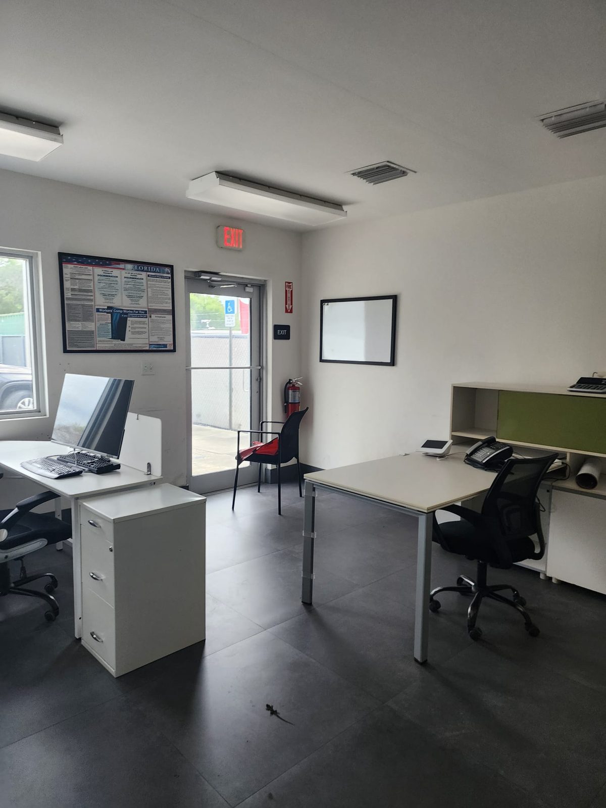 Private office with natural light
